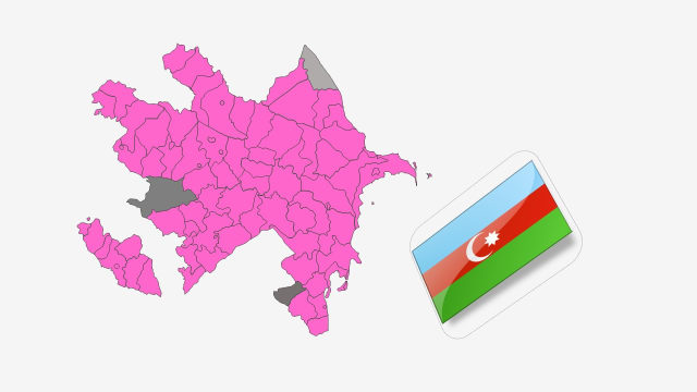 نقشه کشور آذربایجان