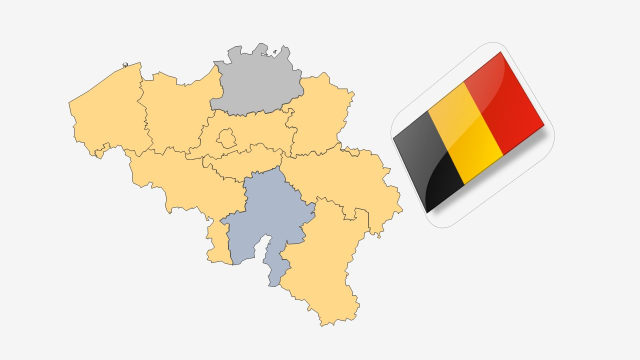 نقشه کشور بلژیک
