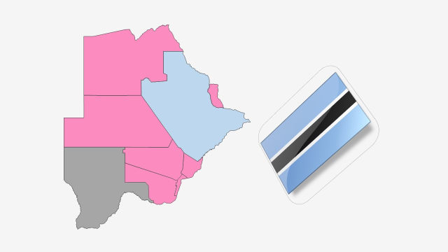 نقشه کشور بوتسوانا