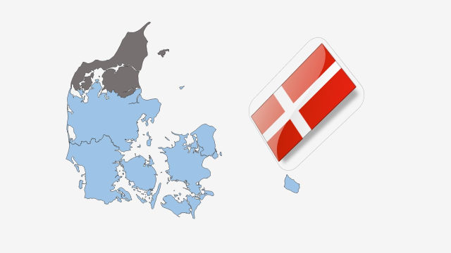 نقشه کشور دانمارک
