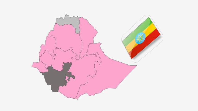 نقشه کشور اتیوپی