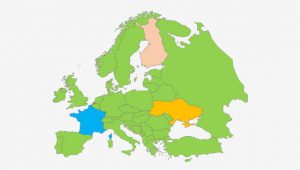 نقشه کشورهای قاره اروپا