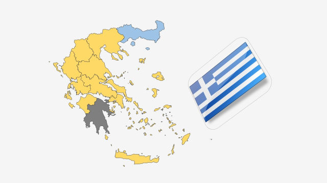 نقشه کشور یونان