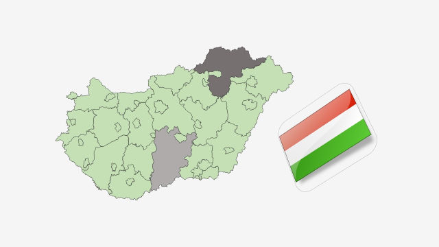 نقشه کشور مجارستان