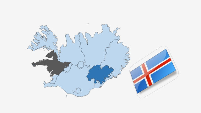 نقشه کشور ایسلند