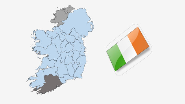 نقشه کشور ایرلند