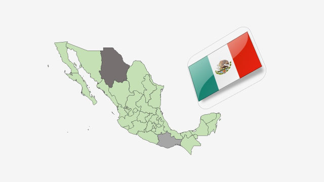 نقشه کشور مکزیک