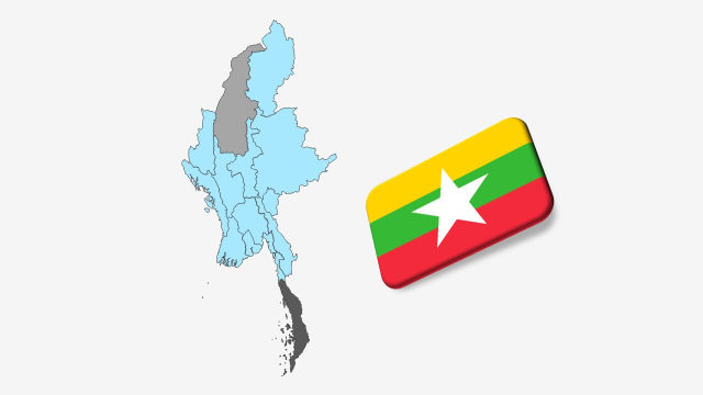 نقشه کشور میانمار