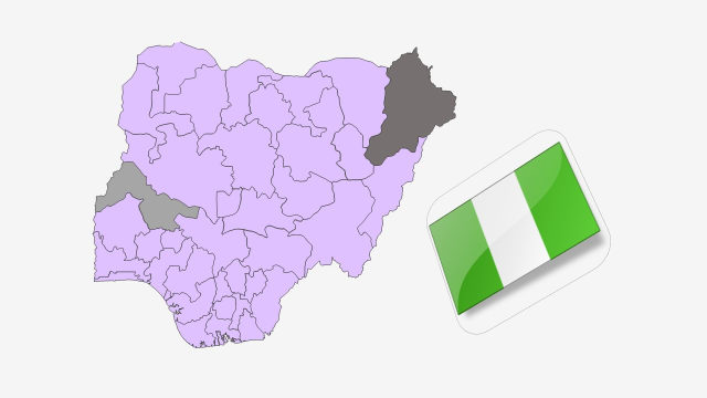 نقشه کشور نیجریه