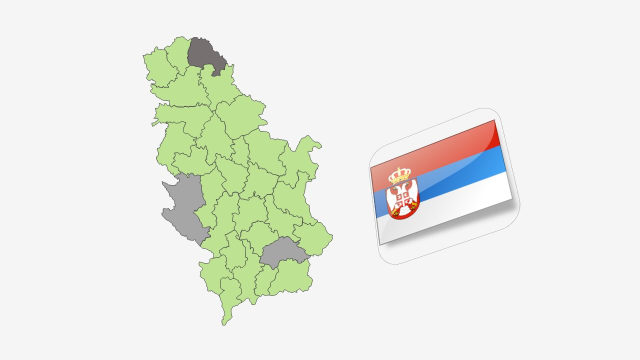 نقشه کشور صربستان