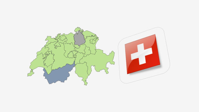 نقشه کشور سوییس
