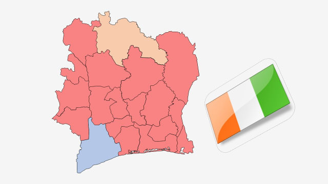 نقشه کشور ساحل عاج