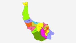 نقشه شهرهای استان گیلان