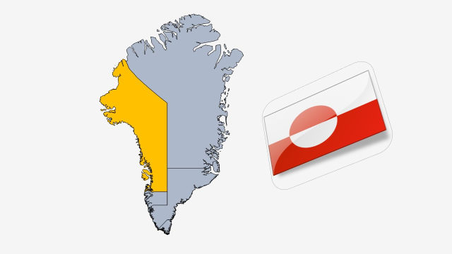 نقشه و پرچم کشور گرینلند