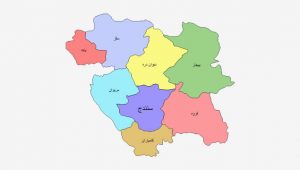 نقشه شهرهای استان کردستان
