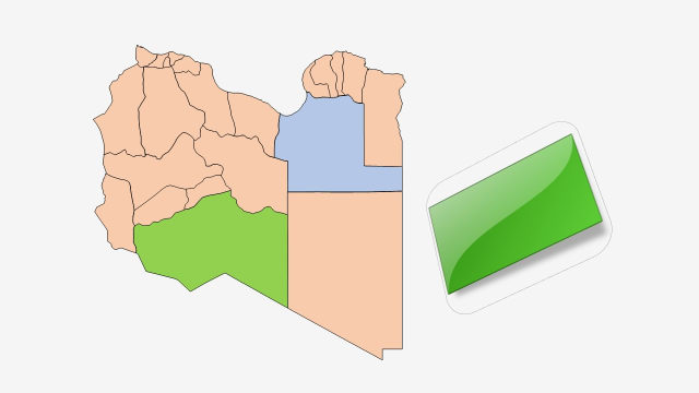 نقشه و پرچم کشور لیبی