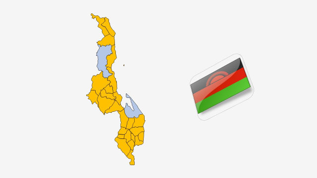 نقشه و پرچم کشور مالاوی