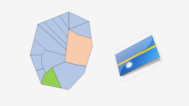 نقشه و پرچم کشور نائورو