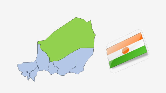 نقشه و پرچم کشور نیجر