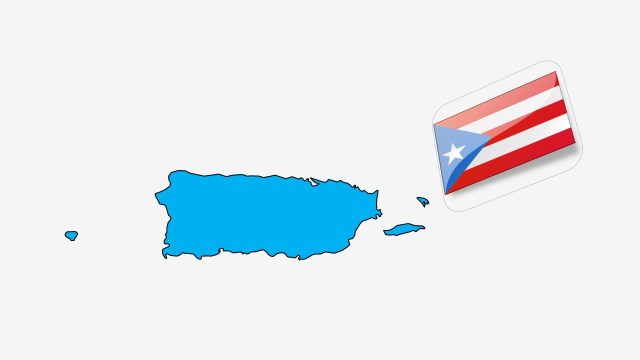 نقشه و پرچم کشور پورتو ریکو