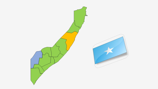 نقشه و پرچم کشور سومالی