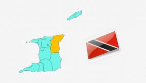 نقشه و پرچم کشور ترینیداد و توباگو