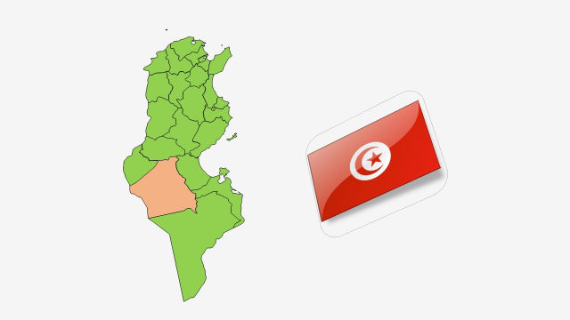نقشه و پرچم کشور تونس