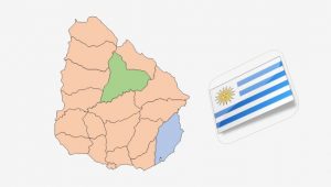 نقشه و پرچم کشور اروگوئه