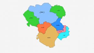 نقشه شهرهای استان زنجان